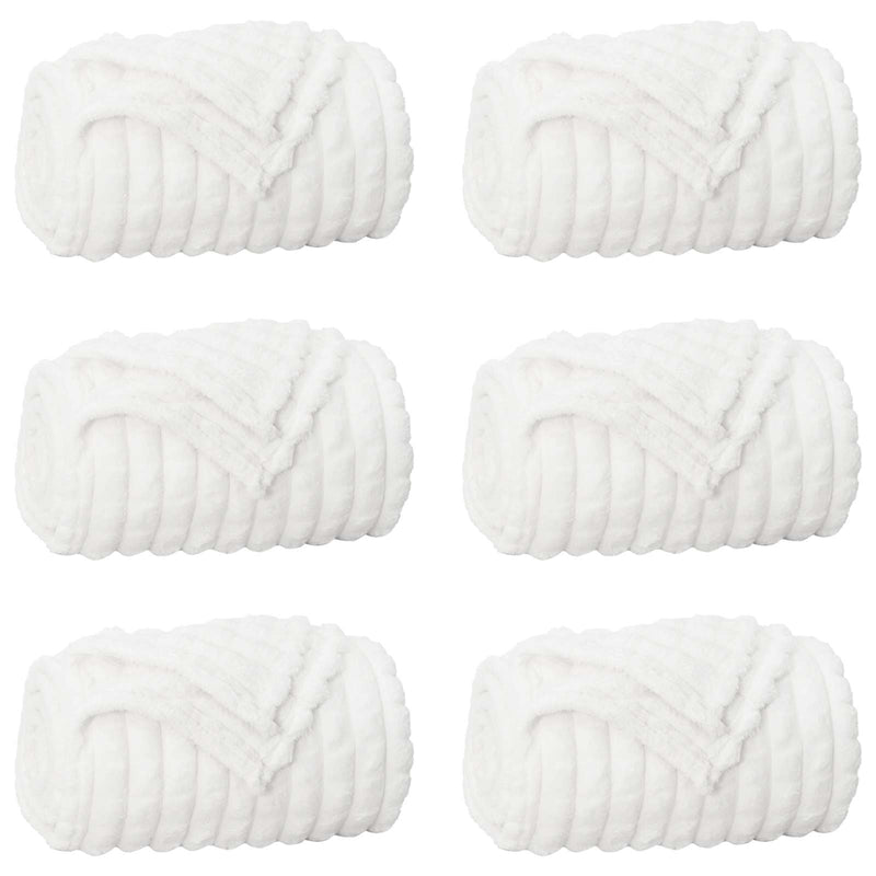 Afbeelding laden in galerijviewer, Vidaxl kleden 6 pcs wit 150 x 130 cm fleece

