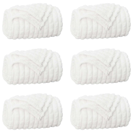 Vidaxl kleden 6 pcs wit 240 x 220 cm fleece