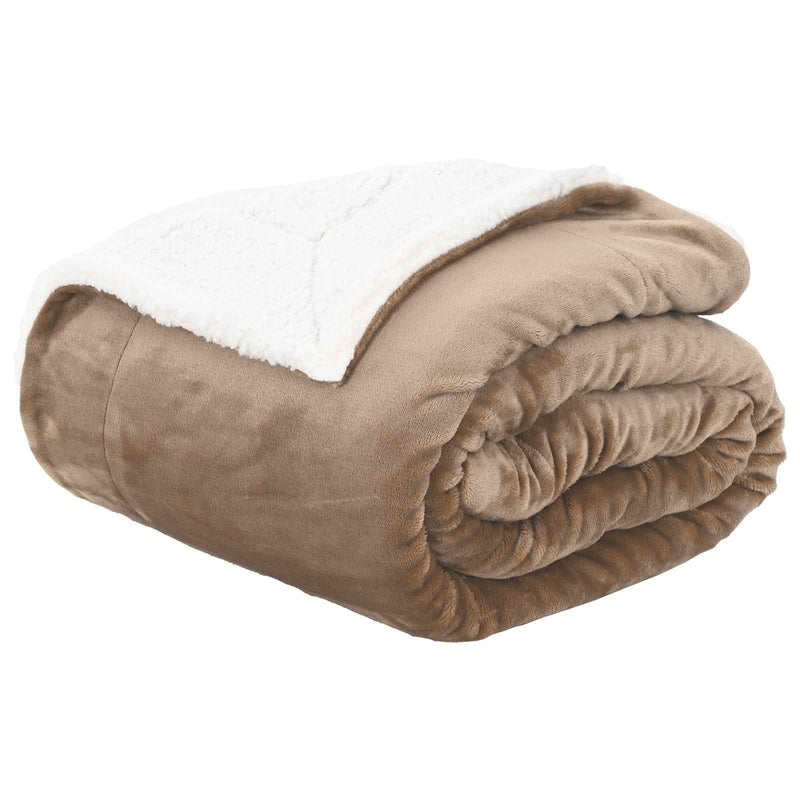 Afbeelding laden in galerijviewer, Vidaxl gooi deken kameel 220 x 240 cm fleece
