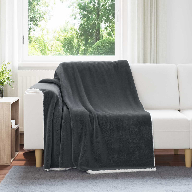 Afbeelding laden in galerijviewer, Vidaxl plaid donkergrijs 200 x 150 cm 1,64 kg fleece
