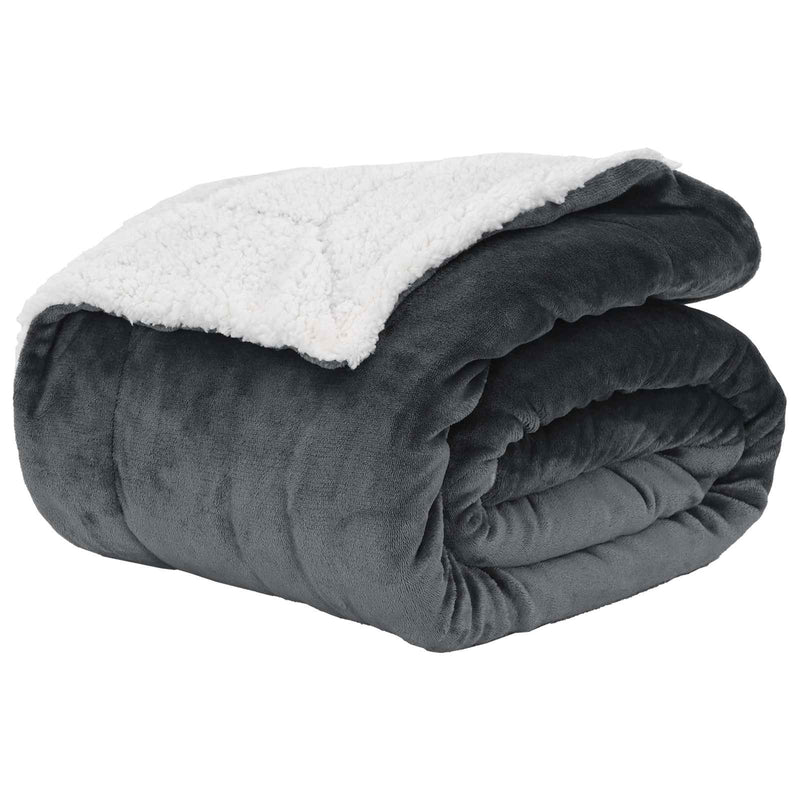 Afbeelding laden in galerijviewer, Vidaxl plaid donkergrijs 200 x 150 cm 1,64 kg fleece
