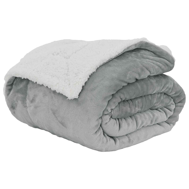 Afbeelding laden in galerijviewer, Vidaxl plaid grijs 200 x 150 cm 1,64 kg fleece
