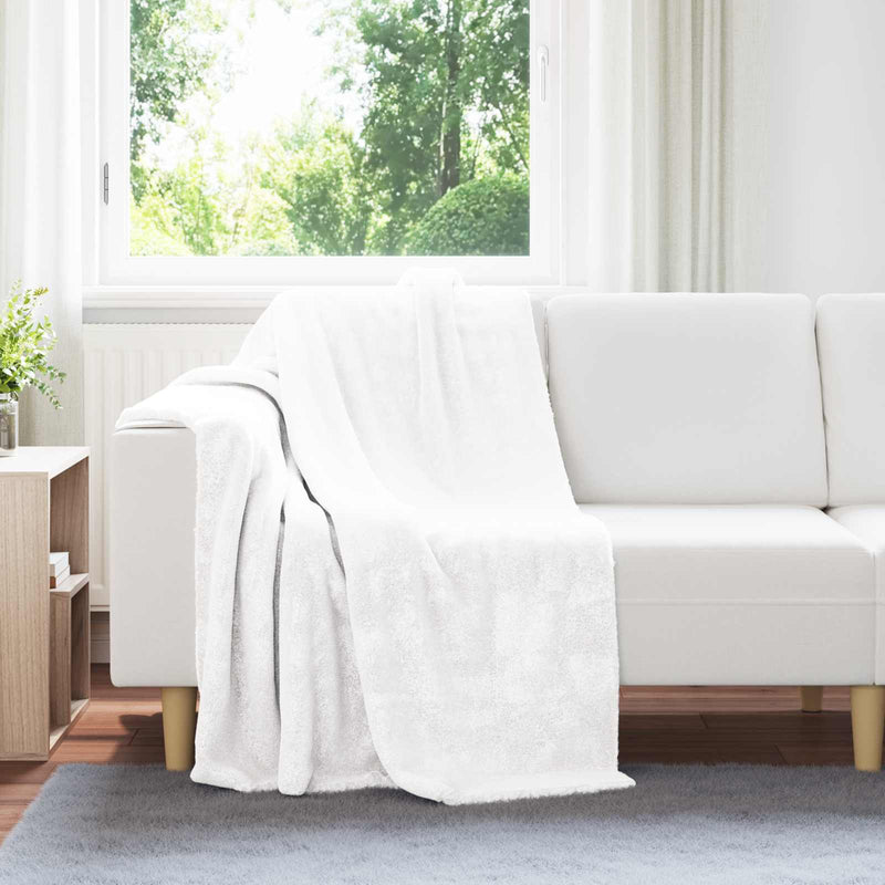 Afbeelding laden in galerijviewer, Vidaxl gooi deken wit 130 x 150 cm fleece

