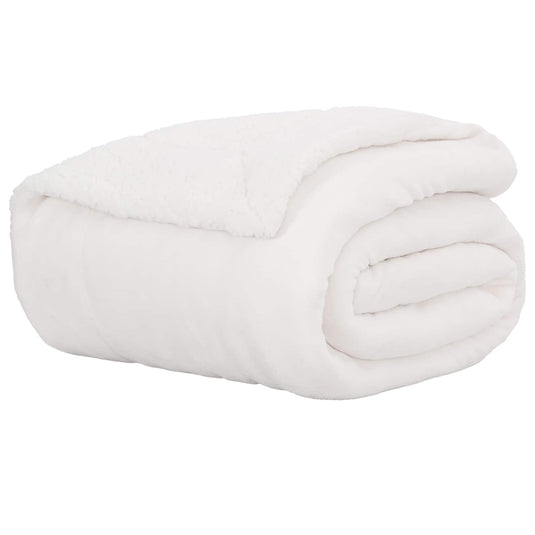 Vidaxl gooi deken wit 240 x 270 cm fleece