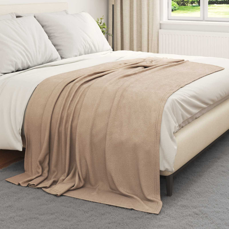 Afbeelding laden in galerijviewer, Vidaxl plaid camel 200 x 150 cm 0,45 kg fleece
