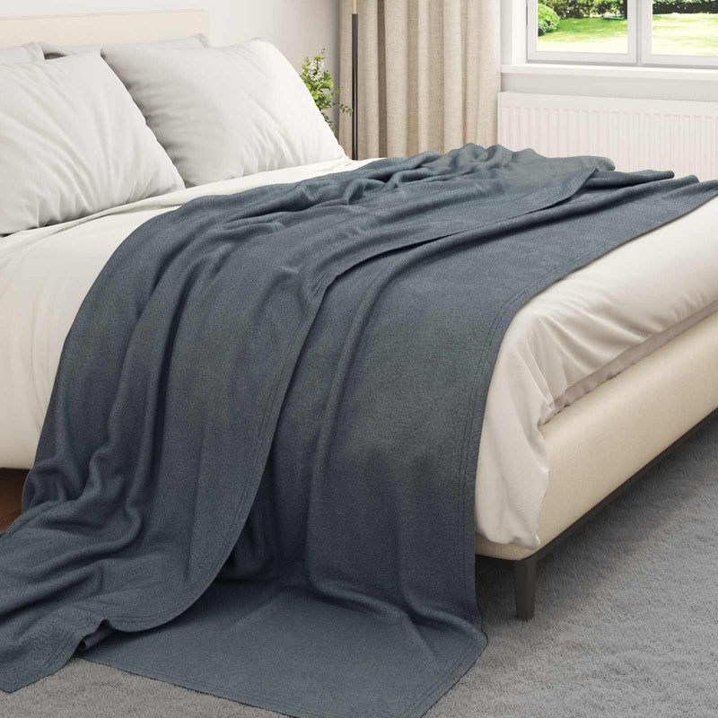 Afbeelding laden in galerijviewer, Vidaxl plaid donkergrijs 240 x 220 cm 0,76 kg fleece
