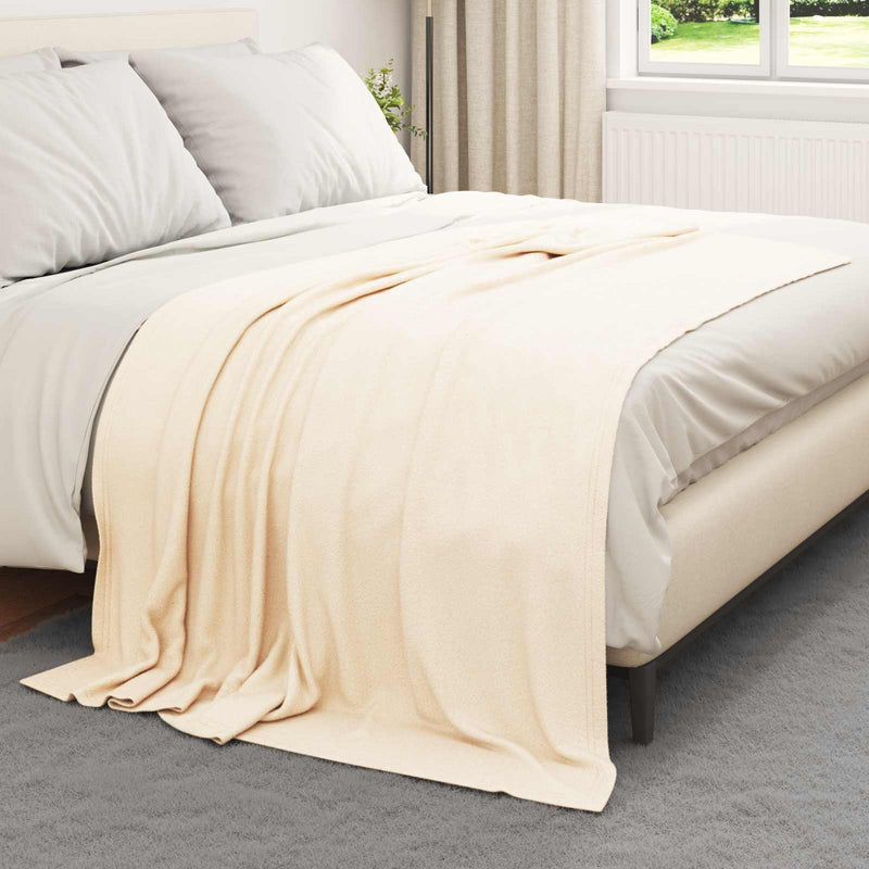 Afbeelding laden in galerijviewer, Vidaxl gooi deken crème 200 x 150 cm fleece
