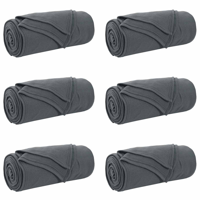 Afbeelding laden in galerijviewer, Vidaxl kleden 6 st donkergrijs 240 x 220 cm 4,44 kg fleece
