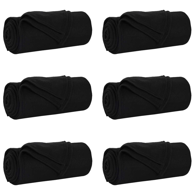 Afbeelding laden in galerijviewer, Vidaxl kleden 6 st zwart 200 x 150 cm 2,61 kg fleece
