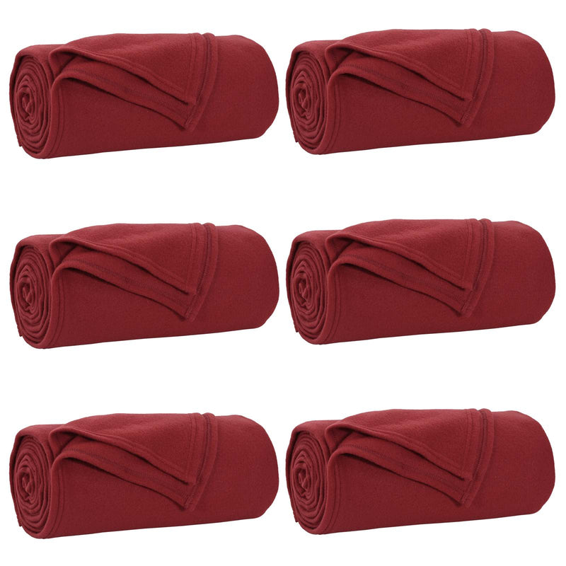 Afbeelding laden in galerijviewer, Vidaxl kleden 6 st bordeaux rood 200 x 150 cm 2,52 kg fleece
