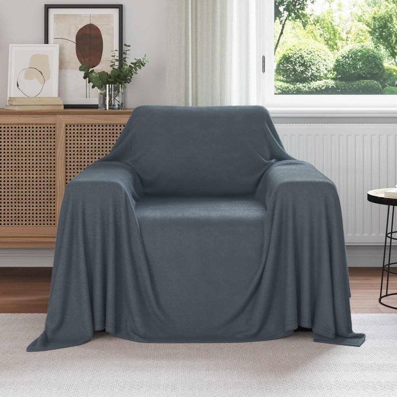 Afbeelding laden in galerijviewer, Vidaxl plaid donkergrijs 210 x 140 cm 0,41 kg fleece
