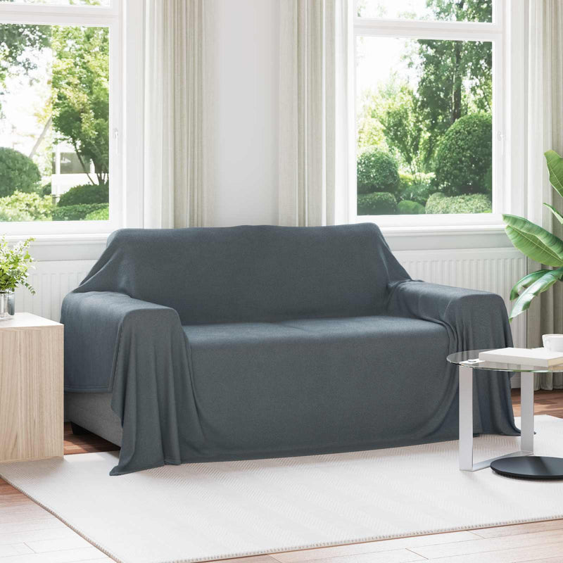 Afbeelding laden in galerijviewer, Vidaxl gooi deken donkergrijs 280 x 210 cm fleece
