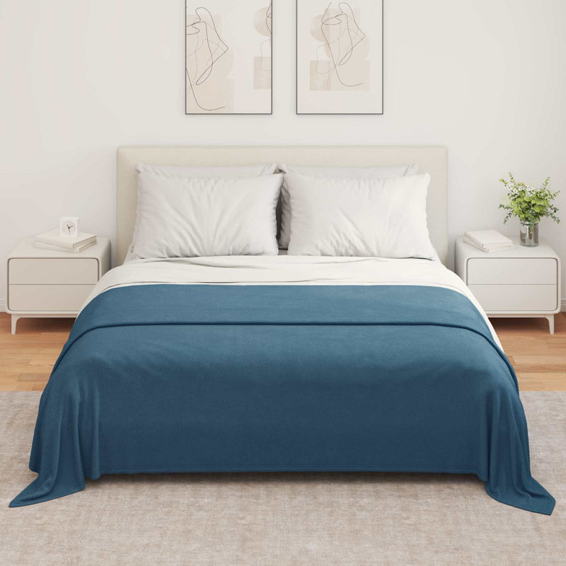 Afbeelding laden in galerijviewer, Vidaxl plaid marineblauw 280 x 210 cm 0,79 kg fleece

