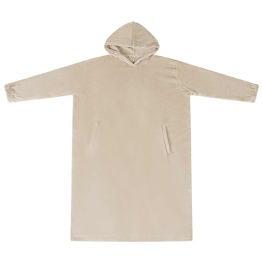 Vidaxl deken hoodie beige l flanel
