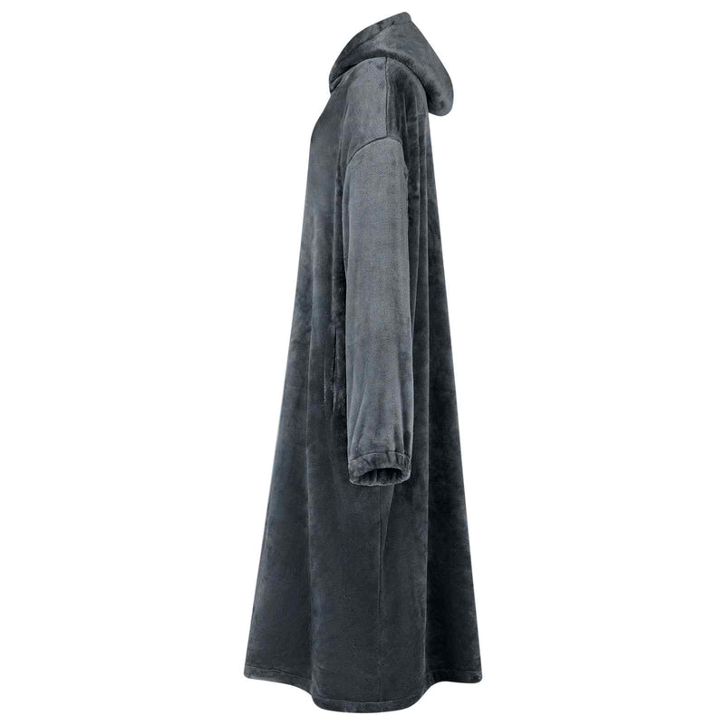 Afbeelding laden in galerijviewer, Vidaxl deken hoodie marineblauw s flanel
