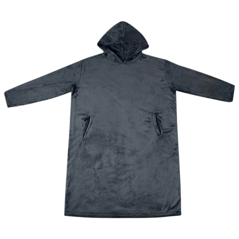 Afbeelding laden in galerijviewer, Vidaxl deken hoodie marineblauw l flanel
