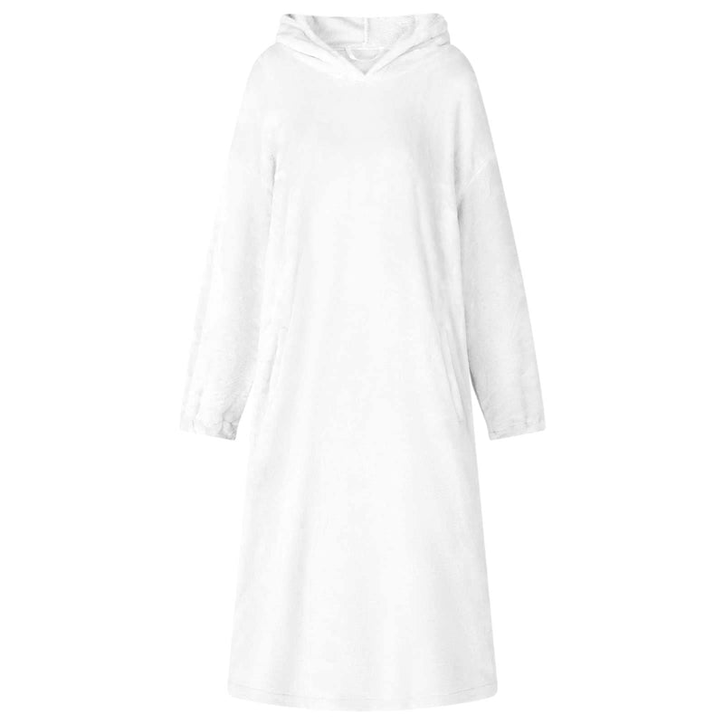 Afbeelding laden in galerijviewer, Vidaxl deken hoodie wit s flanel
