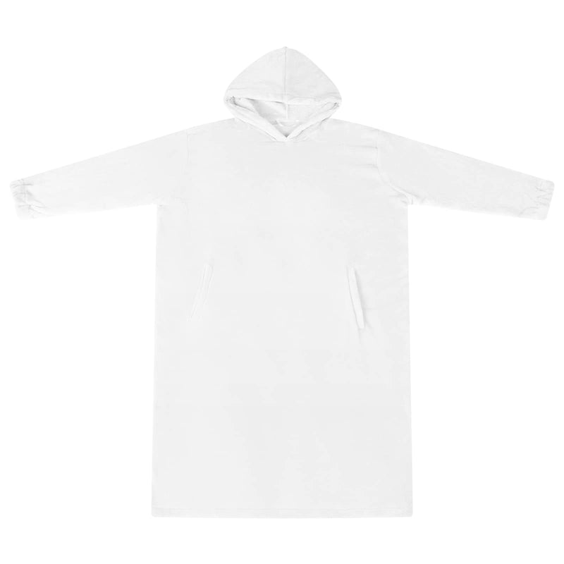 Afbeelding laden in galerijviewer, Vidaxl deken hoodie wit m flanel
