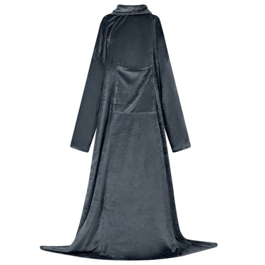 Vidaxl deken hoodie marineblauw f flanel
