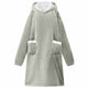 Vidaxl deken hoodie grijs l fleece en flanel
