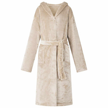 Vidaxl badjas hoodie beige l flanel