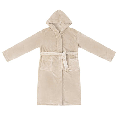 Vidaxl badjas hoodie beige xxxl flanel