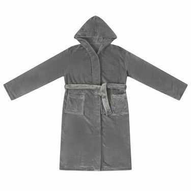 Vidaxl badjas hoodie donkergrijs xxl flanel