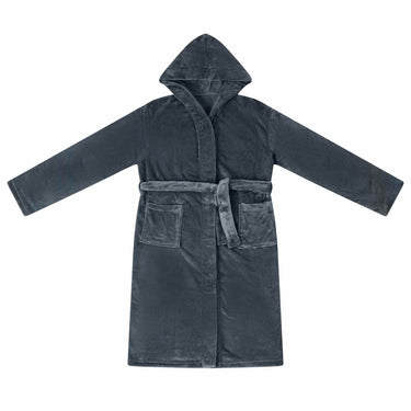 Vidaxl badjas hoodie marineblauw s flanel