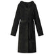 Vidaxl badjas hoodie zwart s flanel