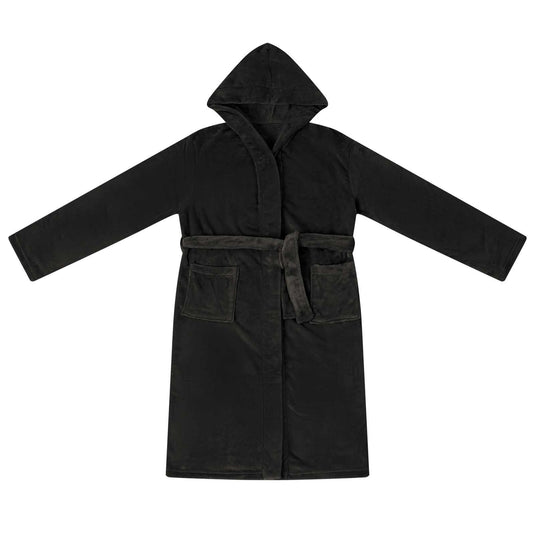 Vidaxl badjas hoodie zwart xxxl flanel