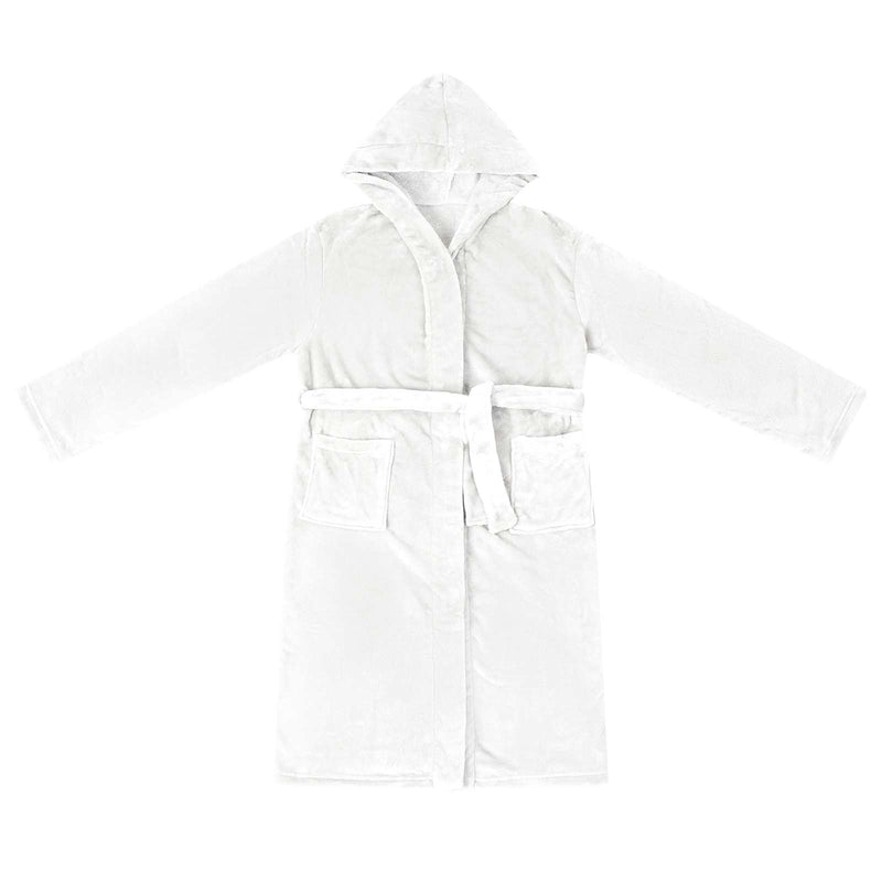 Afbeelding laden in galerijviewer, Vidaxl badjas hoodie wit xl flanel
