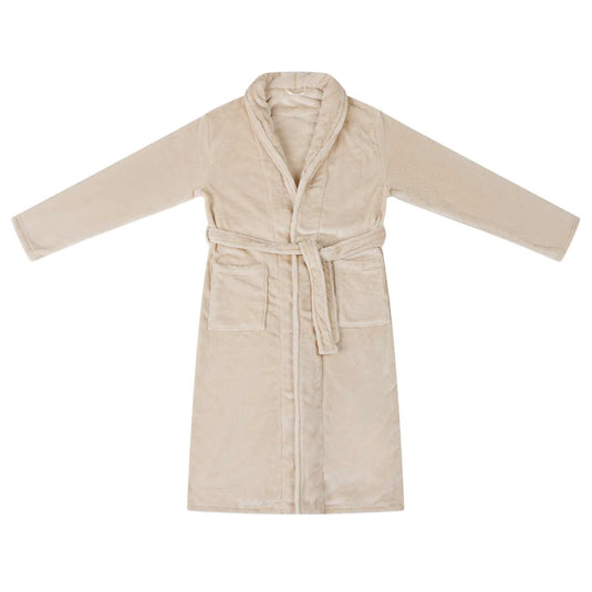 Vidaxl badjas zonder kap beige m flanel