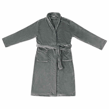 Vidaxl badjas zonder kap donkergrijs xl flanel