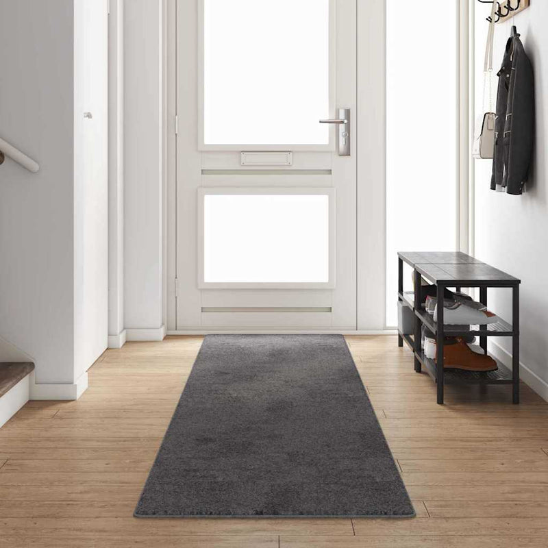 Afbeelding laden in galerijviewer, Vidaxl tapijt loper grijs 80 x 400 cm 100% polypropylene tuft
