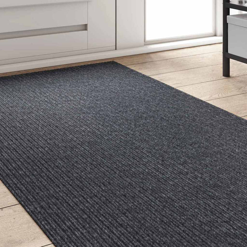Afbeelding laden in galerijviewer, Vidaxl tapijt loper grijs 80 x 250 cm stof
