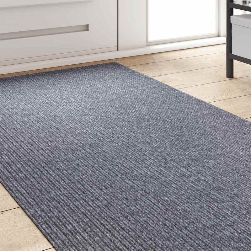 Afbeelding laden in galerijviewer, Vidaxl tapijt loper lichtgrijs 80 x 200 cm stof
