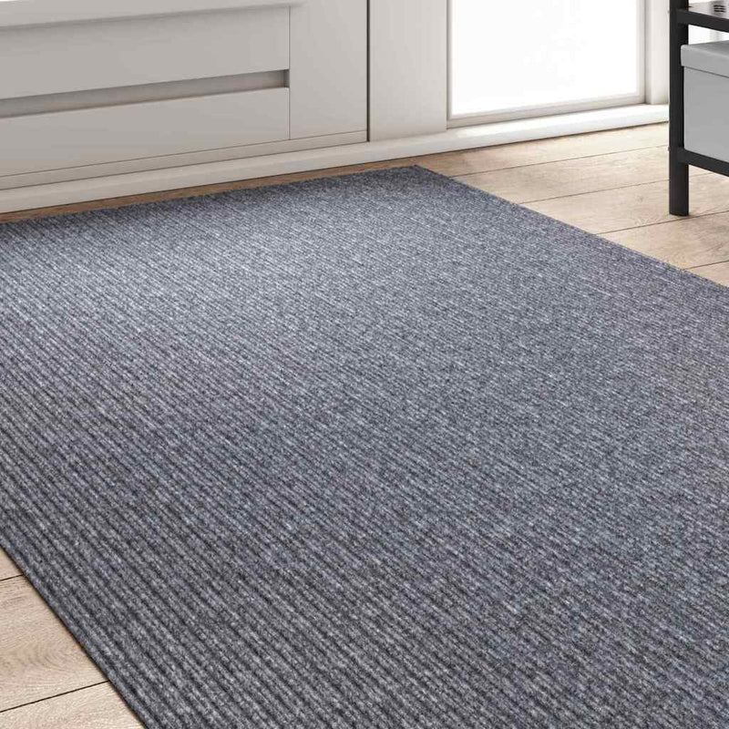 Afbeelding laden in galerijviewer, Vidaxl tapijt loper lichtgrijs 100 x 250 cm stof
