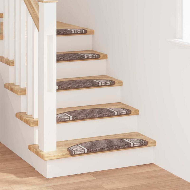 Afbeelding laden in galerijviewer, Vidaxl zelfklevende trapmatten 15 st 65 x 21 x 4 cm non-slip bruin
