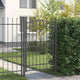 Vidaxl hekpoort emmen 200 x 100 cm poedergecoat staal grijs