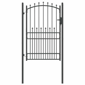 Vidaxl hekdeur met spijkers emmen 200 x 100 cm poedergecoat staal