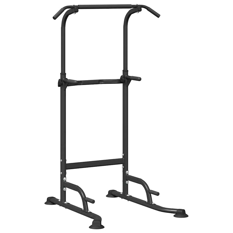 Afbeelding laden in galerijviewer, Vidaxl kracht toren dip station zwart 102 x 95 x 210 cm

