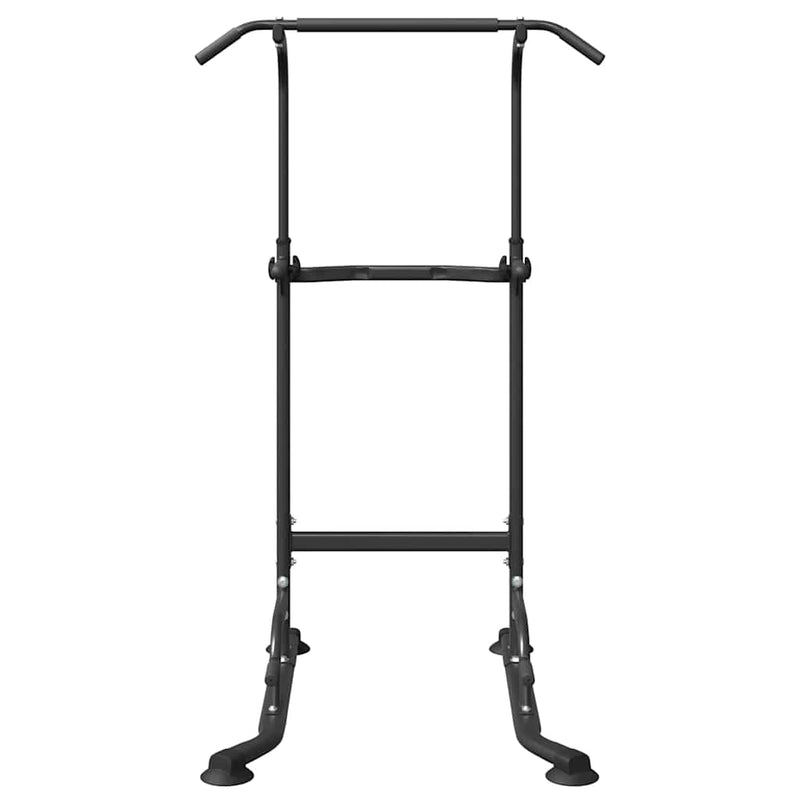Afbeelding laden in galerijviewer, Vidaxl kracht toren dip station zwart 102 x 95 x 210 cm
