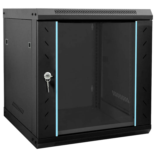 Vidaxl netwerk kabinet met opslag zwart 53 x 60 x 60 cm staal