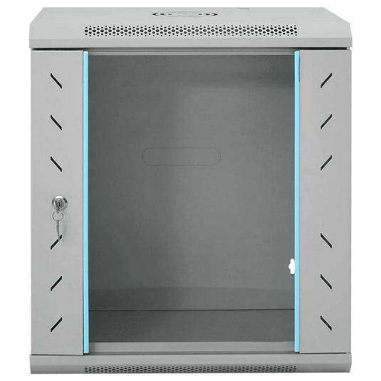 Vidaxl netwerk kabinet met opslag grijs 53 x 45 x 60 cm staal