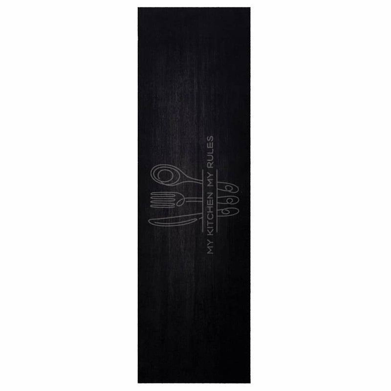 Afbeelding laden in galerijviewer, Vidaxl keuken vloerkleed zwart 150 x 45 cm 100% polyamide wasbaar
