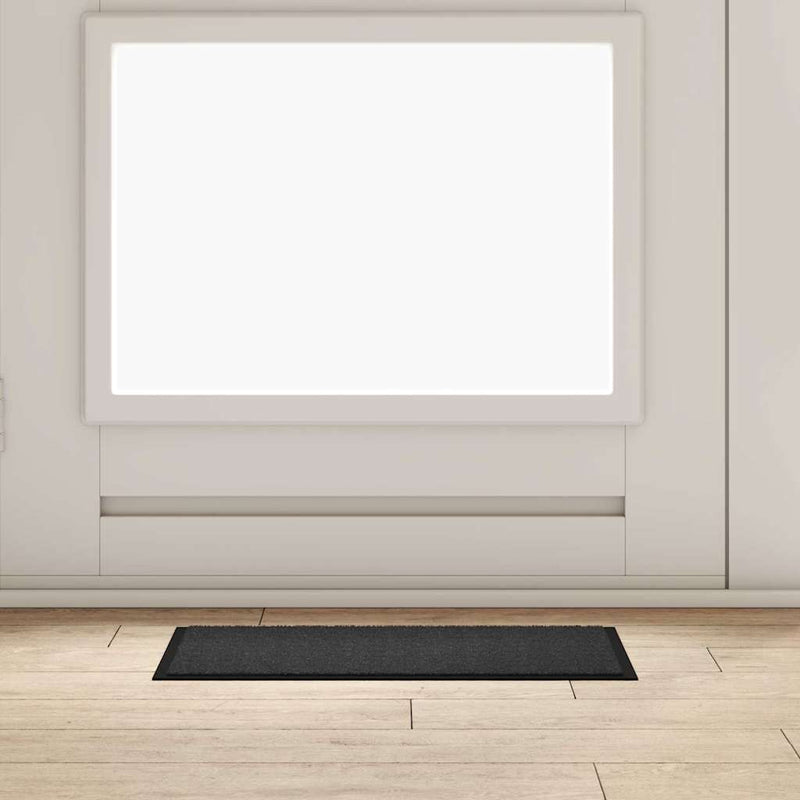Afbeelding laden in galerijviewer, Vidaxl deurmat antraciet 60 x 40 x 1.2 cm teddy stof
