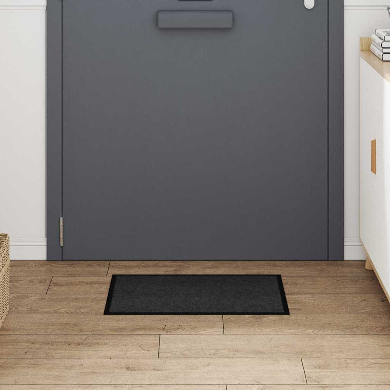 Afbeelding laden in galerijviewer, Vidaxl deurmat antraciet 60 x 40 x 1.2 cm teddy stof
