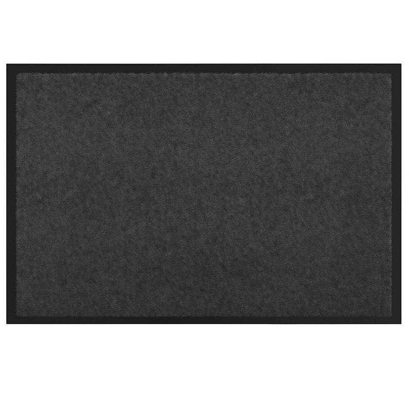 Afbeelding laden in galerijviewer, Vidaxl deurmat antraciet 60 x 40 x 1.2 cm teddy stof
