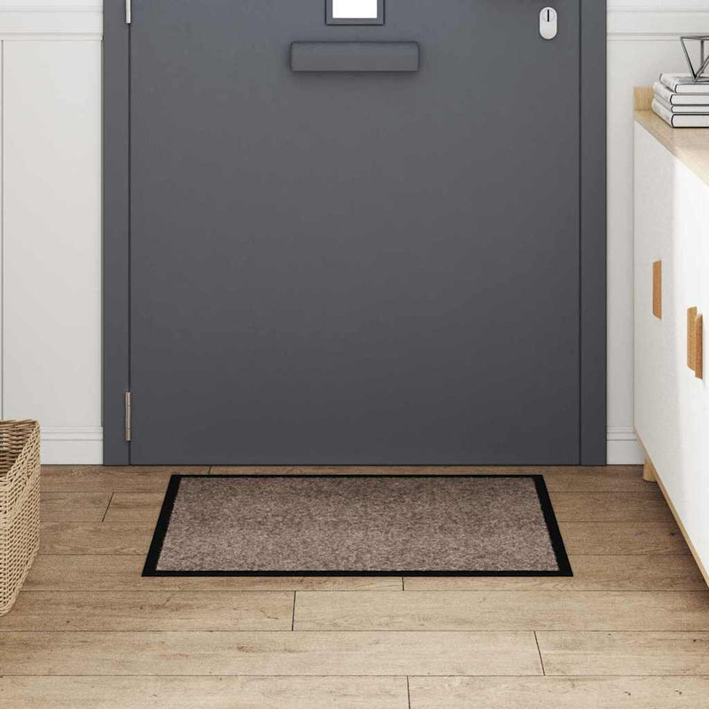 Afbeelding laden in galerijviewer, Vidaxl deurmat beige 60 x 80 x 1.2 cm teddy stof
