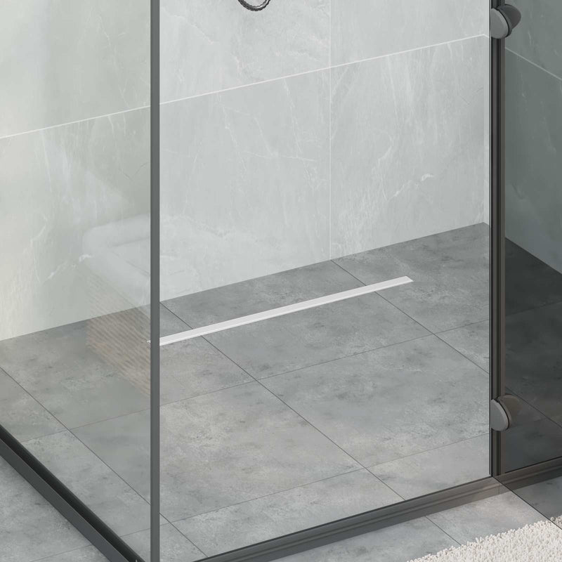 Afbeelding laden in galerijviewer, Vidaxl 360° doucheafvoer met slank model zilver 60 cm
